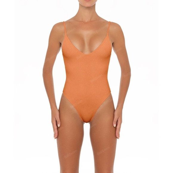 Bali Swim One Piece Bathing Suit Shiny - Picture 1 of 10